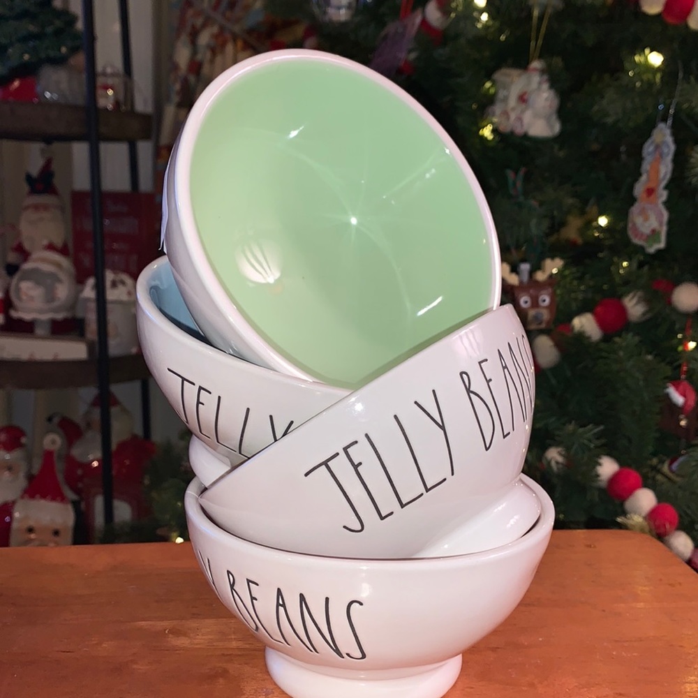 RAE DUNN Green JELLY BEANS bowl EASTER NEW
